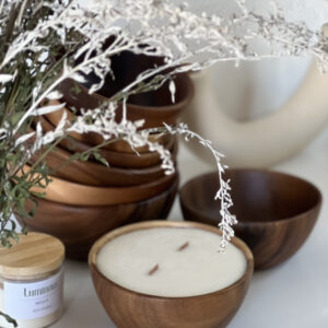 Wooden candle
